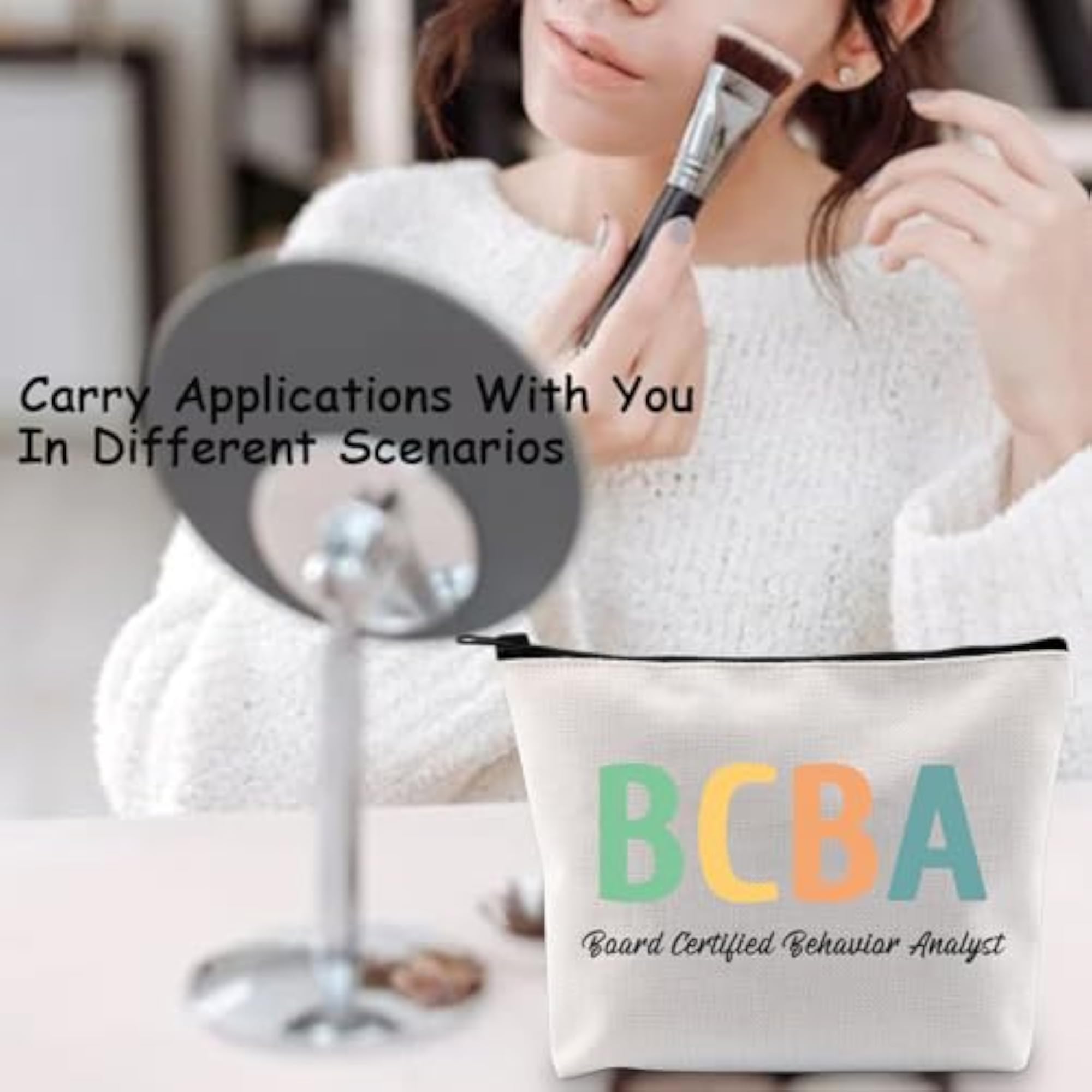 BCBA Therapist Gift Makeup Bag, Behavior Analyst