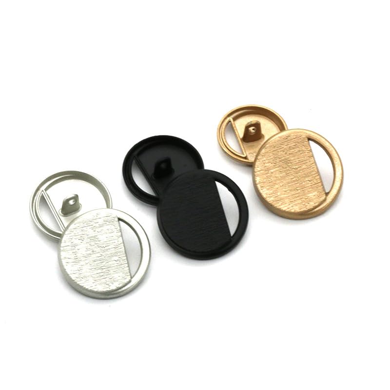 Guziki z perłowym trzpieniem, Zestaw 20 guzików z metalowym trzonkiem, wielokolorowe 15-25 mm(20pcs Silver,32L=20.0MM)