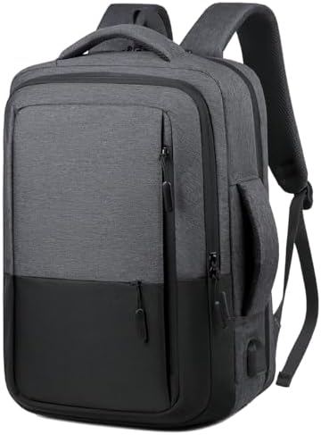 VGOAL Travel Laptop Backpack, Laptop Bookbag College Backpack Durable Water Proof with USB Charging Port for Men Women (KT0107W-G)