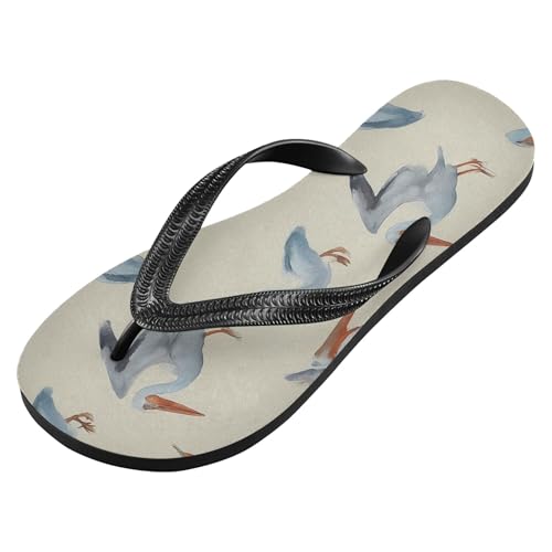 Burbuja Pelicans Flip Flops for Women Men, Soft Thong Sandals Rubber Slippers for Pool Beach Essentials2