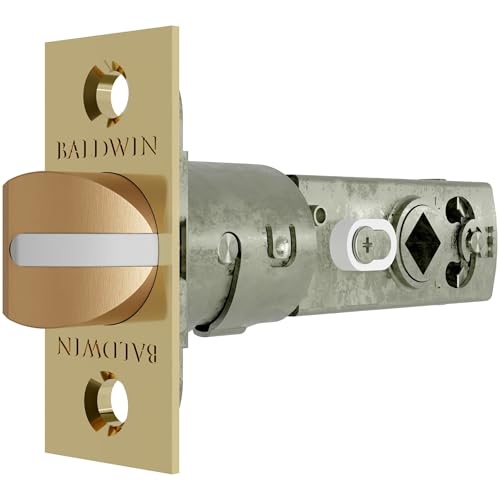 Baldwin 5540.P Adjustable Estate Privacy Latch with Knob and Lever Strength - Lifetime Polished Brass
