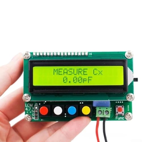 Multímetro digital para prueba de inductancia de capacitancia, medidor de capacitancia con LCD de 4 dígitos, mide 0 01 PF a 100 H, dispositivo alimentado por USB