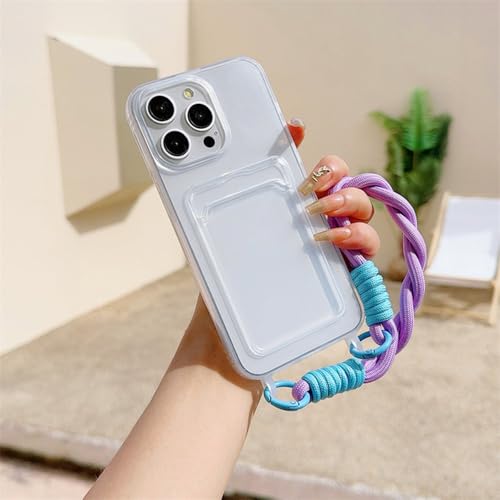 Coque silicone souple TPU violette avec cordon pour iPhone 11 Pro