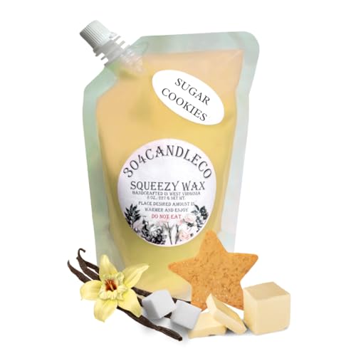 304CandleCo Large Squeeze Soy Wax Melt - 50 SCENTS! - Highly Fragrant &amp; Hand-Crafted - Easy Mix &amp; Match - American Made - Perfect for Wax Warmers (3oz, Sugar Cookies)