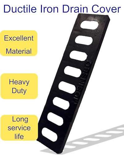 Image of Cast Iron Drain Grate, Driveway Channel Cover 17x4 in 3-Pack