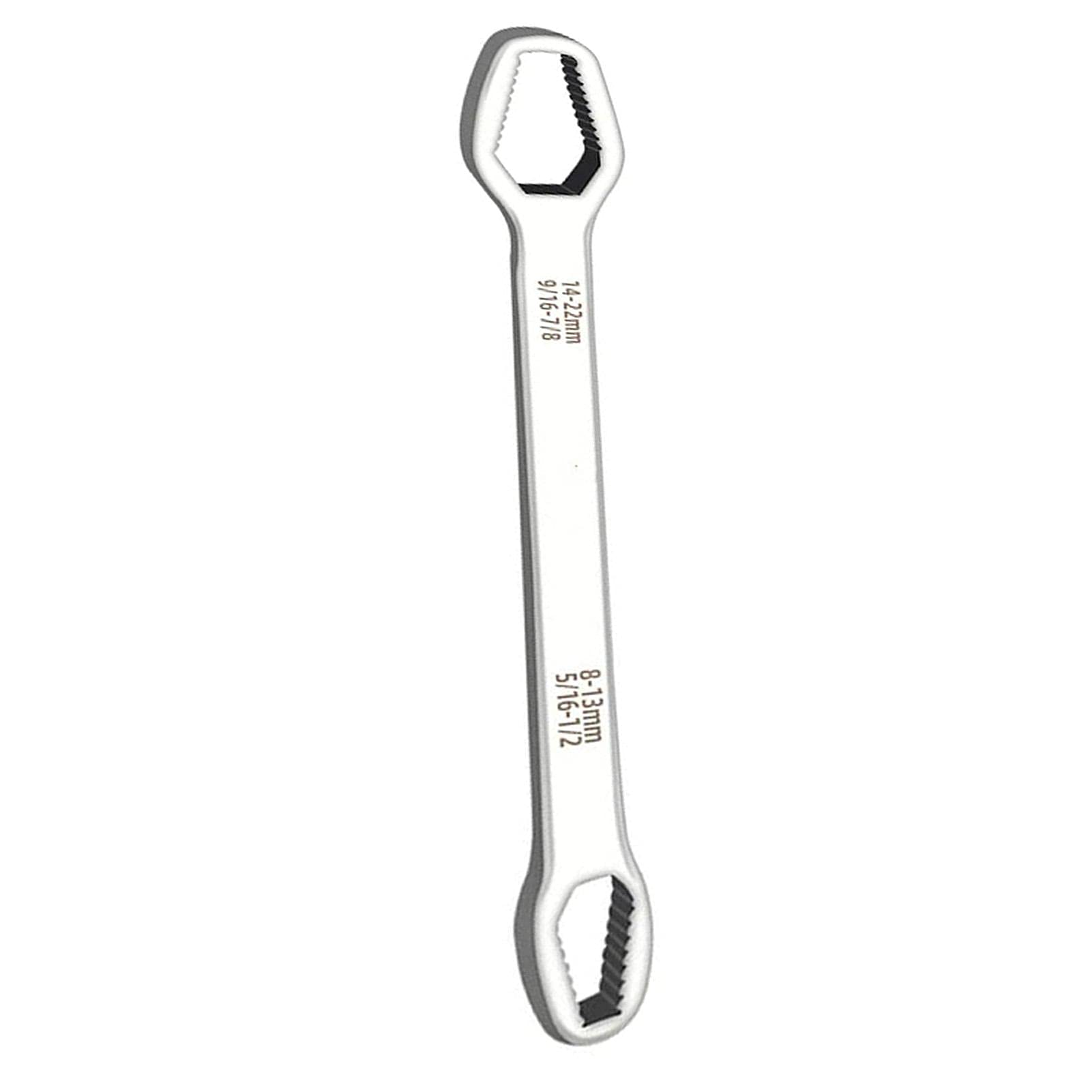 Englisches Schraubenschlüssel-Set, Mehrzweck-Chrom-Vanadium-Stahl, Mehrzweck-Englischschlüssel, 8-22 mm Handwerkzeug, Silber/Schwarz (optional) (Silber)