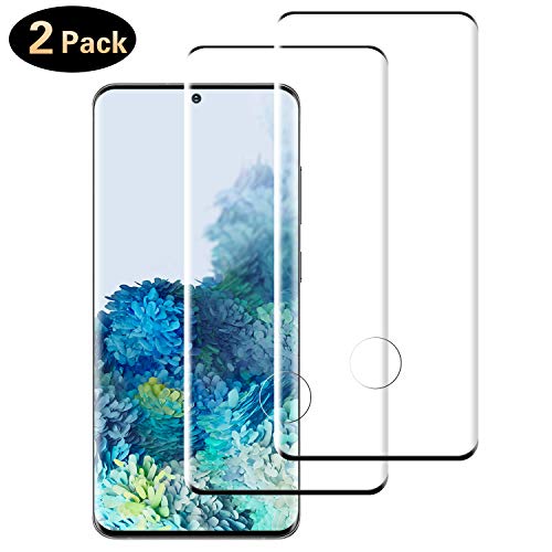 DOSMUNG 2 Pezzi Vetro Temperato per Samsung Galaxy S20, Pellicola Protettiva Vetro 9H Durezza/3D Curvo Copertura Completa/Ultra HD/Compatibile con Scanner di Impronta Digitale Galaxy S20 Tempered Film