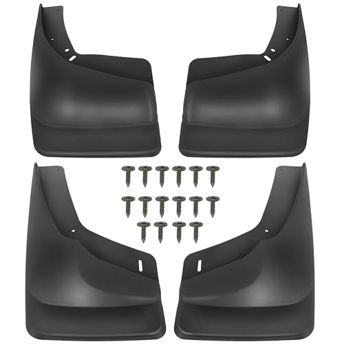 Image of SCITOO Mud Flaps 4PCS suitable for Chevrolet Avalanche, Silverado 1500, Suburban, Tahoe 2000-2006 for GMC Sierra 1500 /2500 Yukon XL 1500 2000-2006 front & rear mud flaps