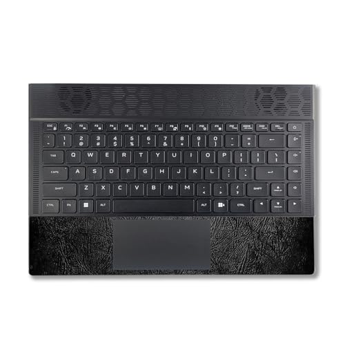 Image of MightySkins Skin Compatible with Alienware X14 R2 (2023) Full Wrap Kit - Black Leather | Protective, Durable, and Unique Vinyl Decal wrap Cover | Easy to Apply & Change Styles | Made in The USA