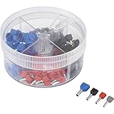 TRU COMPONENTS 739884 Zwillings-Aderendhülsen-Sortiment 0.75 mm², 1 mm², 1.5 mm², 2.5 mm² Teilisoliert Grau, Rot, Schwa