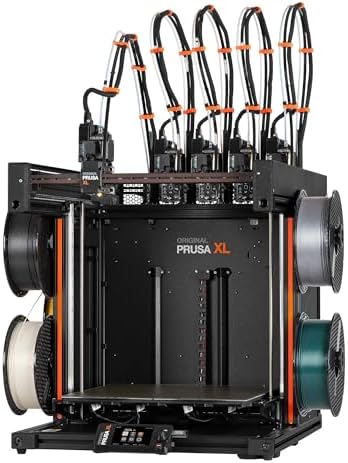 Original Prusa XL Assembled 5-toolhead 3D Printer, Large-Scale CoreXY 3D Printer, Assembled and Tested, Build Volume of 14.17×14.17×14.17 in, 5 Independent toolheads, Multi-Material Experience