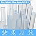 90 Pcs Mini Hot Glue Sticks, Clear Glue Gun Sticks for Metal, Wood, Glass DIY Art Craft & School Projects Craft, Bond (4