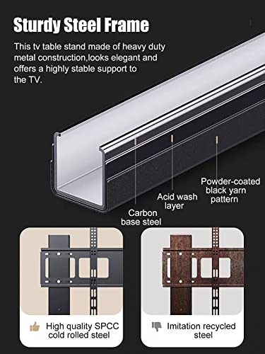 Soporte móvil para TV de 40-75 pulgadas con ruedas ajustable miniatura 3