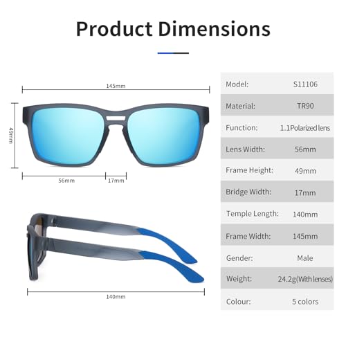 Image of Face Shadow Polarized Fishing Sunglasses for Men Lightweight Sun Glasses TR90 UV Protection for Driving Cycling Golf