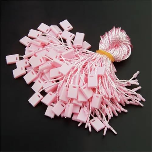 Etiquetas colgantes rosas de 17cm con cordón de alta calidad para ropa y manualidades 2