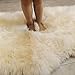 Kopal Genuine Australian Sheepskin Rug, Real Lambskin Area Rug, 2x3 ft Single Pelt, Natural White