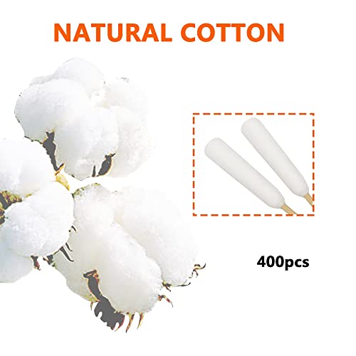 Image of 6 Inch Long Cotton Swabs of Medium and Large Pets Ears Cleaning or Makeup 400pcs