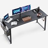 ODK Schreibtisch, 137×50cm Computertisch Bürotisch Mit Kopfhörer Halter Und Aufbewahrungstasche,...