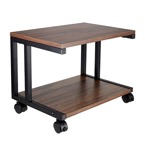 IPARTS EXPERT Desktop Printer Stand, Mobile Printer Stand Organizing Storage with 4 Rolling Wheels