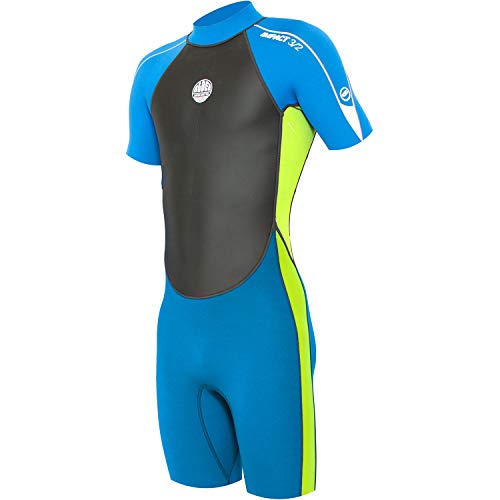 Alder Junior Impact 3/2mm Shorty Wetsuit 2023 - FLO Lime WS22JIS 10Y