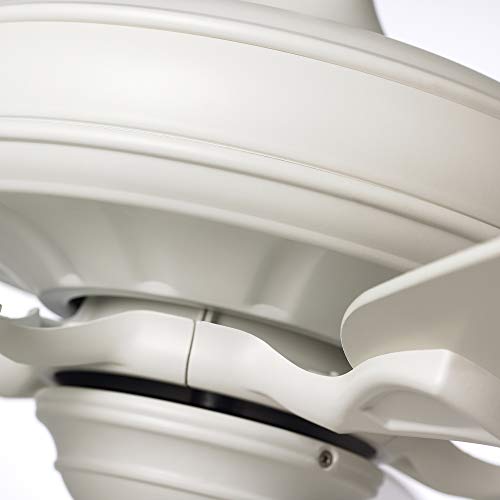 Luminance Kathy Ireland Home Carrera Grande Eco Ceiling Fan Fixture With 6-Speed Wall Control And Downrod | Energy Star Rated Motor | Light Kit Adaptable And Blades Sold Separately, Satin White, 37 To 45 Inches, 46 To 50 Inches, 51 To 55 Inches,56 To 65 Inches , 66 Inches & Up #TOP4