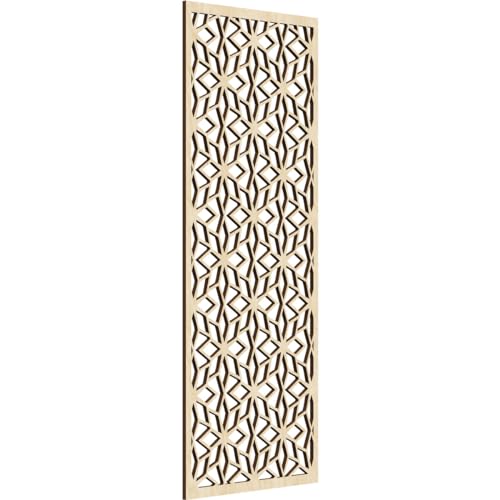 Image of 19 3 /8 inchW x 49 3 /8 inchH x 3 /8 inchT Lake Decorative Fretwork Wood Wall Panels, Birch