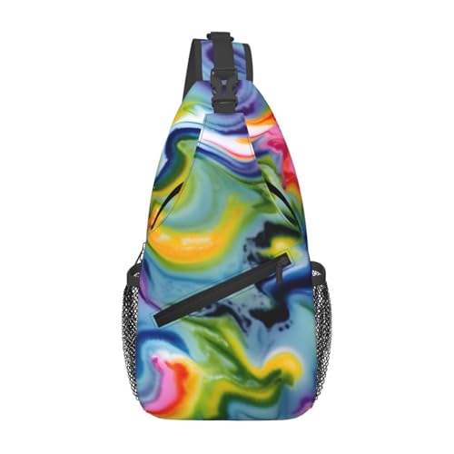 Sac à dos croisé ergonomique tie dye pour trajets et randonnée