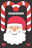  CUADERNO: Cuaderno forrado y regalo de diario para el día de Navidad/Regalos para niñas,niños,amigos,amigas,hombres,mujeres/diario de regalos de ... (6 x 9) pulgadas/Cubierta negra