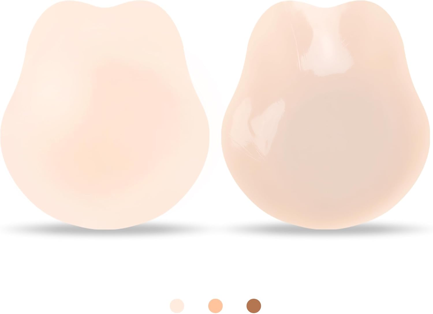 Niidor Nipple Covers Pasties, Adhesive Nipple Covers No Show, Silicone Pasties Nipple Pads Covers With Lift Reusable for Large Breast creme 13CM / 5.12" for D+ Cups