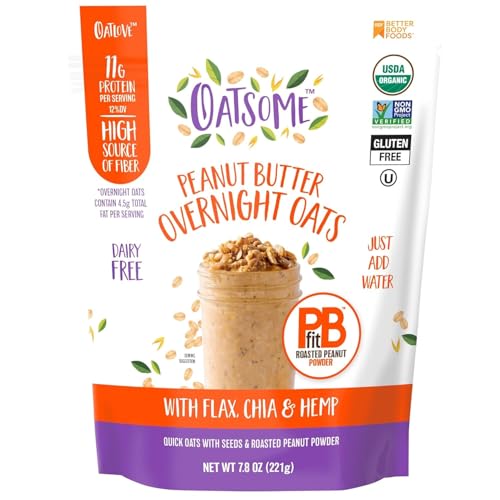 Image of Oatsome PBfit Overnight Oats 7.8 Oz, Peanut Butter, 11g Protein, Fiber