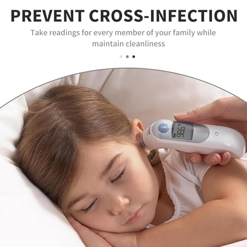Image of 40 Disposable Ear Thermometer Covers, Hygienic Probe Covers for Accurate Temperature Measurement, Compatible with Various Ear Thermometers, Ideal for Home and Clinic Use