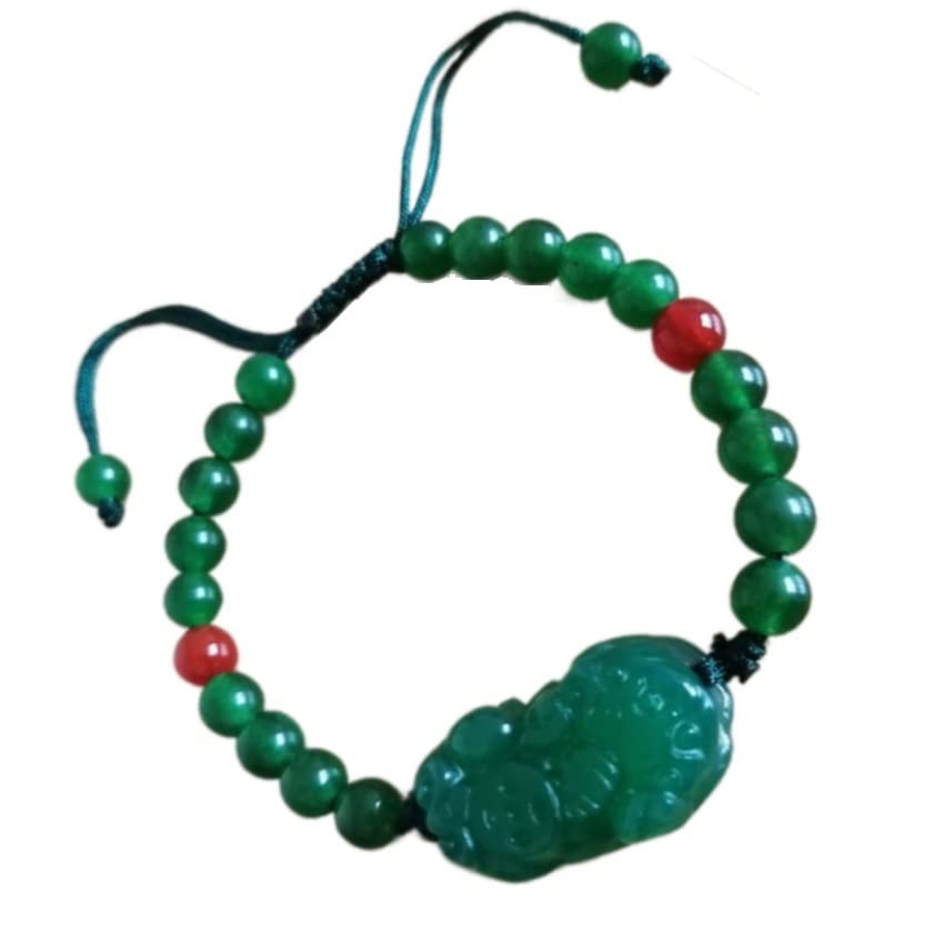 Bracelet en jadéite naturelle de type A pour hommes et femmes avec perles de jade véritable