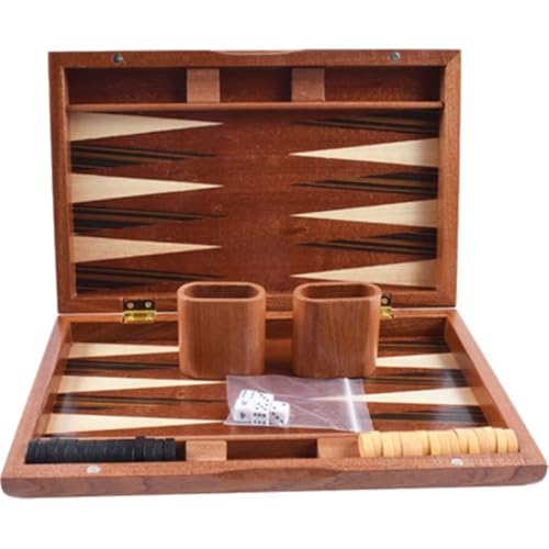 Zghhc 1 Juego De Backgammon Clásico De Madera, Tamaño De Viaje, Juego De Mesa De Estrategia De Backgammon, Juego Tradicional para Todas Edades, Familias De Niños