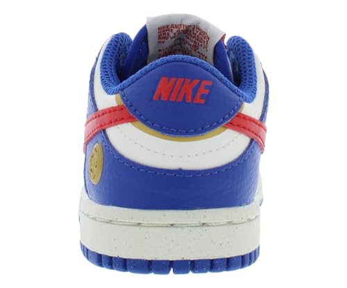 Nike Dunk Low Infant/Toddler Shoes Size 8, Color: Game Royal/University Red/Sail-White/Eggshell White3