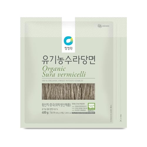 Chung Jung One Organic Sura vermicelli Sweet Potato Glass Noodle 14.10 oz(Pack of 1)