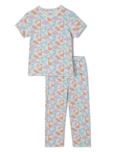 Image of Milou 100% Cotton Half Sleeves Biowashed Printed Homewear T-Shirt and Pajama | Night Suit Set|Unisex Sleepwear for Boys & Girls | Soft & Breathable, Safe Dyes, Label-Free Comfort