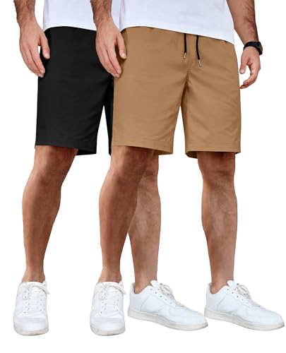 COOFANDY Men's Casual Summer Beach Shorts Classic Fit Dress Shorts
