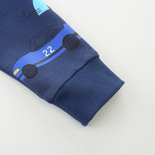 Toddler Boys Sweatshirt Round Neck Cotton Long Sleeve Sweatshirt 2-7T4