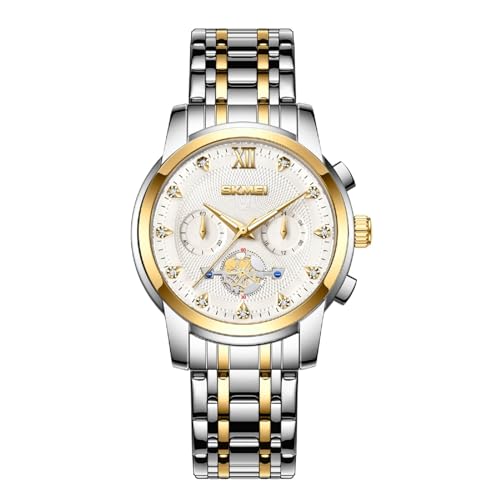 SKMEI Men's Luxury Analog Quartz Watches Waterproof Business Casual Mens Watches with Luminous Hands