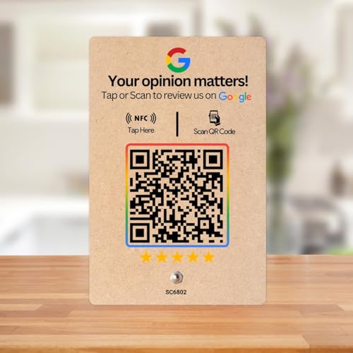 tinydabba Wooden Review NFC Standee with QR Code by tinydabba