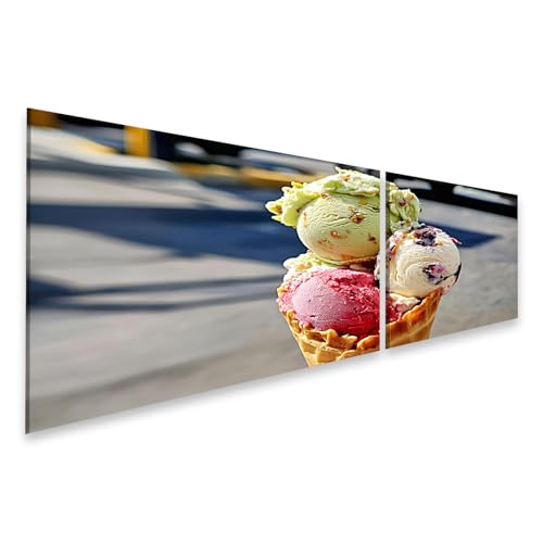 Tableau sur toile islandburner déco murale cuisine moderne pour les gourmets 2 pièces