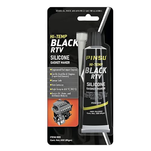 Auto Sealer, Silicone Adhesive Sealant, 2.64 oz, Indoor & Outdoor Weather-Stripping and Windscreen...