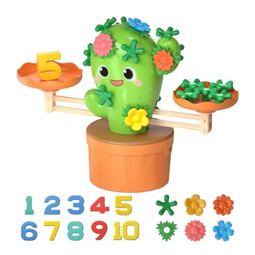Juegos de bloques de conteo de números, Juguetes de conteo de equilibrio,Juguete de reloj colorido - Juego de matemáticas de equilibrio multifuncional para, Juguete divertido de clasificación de
