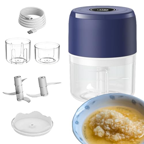 Picadora Eléctrica de Alimentos - Pequenos Electrodomesticos De Cocina - Trituradora De Carne Doméstica | Para Frutas Verduras Carne Amantes Cocina Comidas Preparadas Principiantes Dormitorio