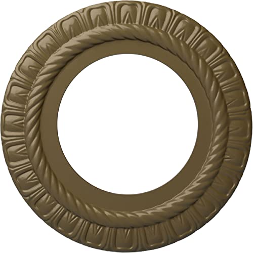 Image of Ekena Millwork CM10CLMMF 10-5 /8 inch x 5-3 /4 inch x 1 /2 inch Claremont Ceiling Medallion, Mississippi Mud
