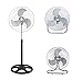 thesecrethome.es - Ventilador de Pie y Suelo - Ventilador Silencioso Redondo Oscilante - 3 Velocidades - Cabezal Inclinable - Potencia de 60W - 1,25 m x Ø50 cm