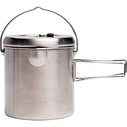 Solo Stove Pot 1800 Stainless Steel Companion Pot Great Cookware for Backpacking Camping Survival Backpacking Kitchen and Cooking Simple Equipment Set & Accessories for Hiking Campfires and Adventure