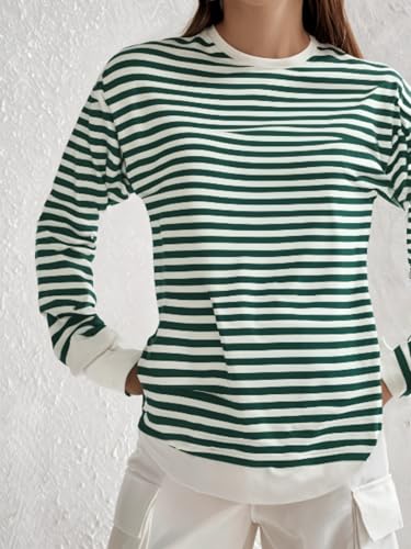 Image of MACK JONNEY Women Striped T-Shirt || T-Shirt for Women || Full Sleeve T Shirt || T-Shirt-MACK640527