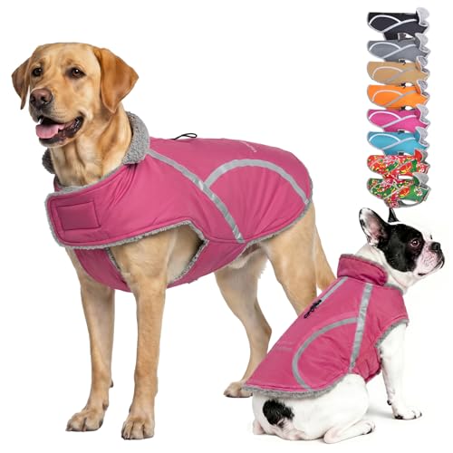 VIVAGLORY Dog Winter Coat Frostfit Dog Jacket Warm, XXS, Fuchsia