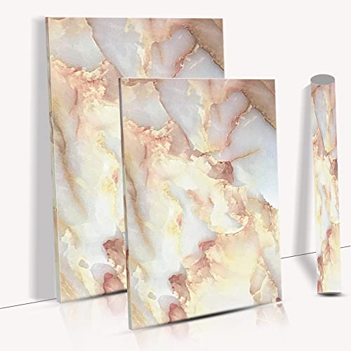 Teemall Self Adhesive Jade Look Marble Gloss Film Contact Paper Waterproof Shelf Liner Drawer Cabinet Sticker 15.6Inch By 78Inch #TOP3
